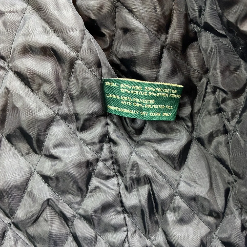 Ralph Lauren Charcoal Double-Breasted Pea Coat